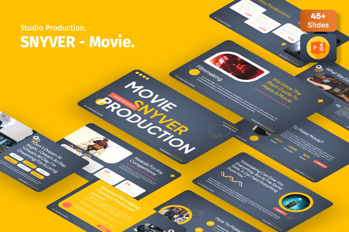 Snyver - Movie Production Powerpoint, a Presentation Template by Dhabee (Photo 1 of 7)