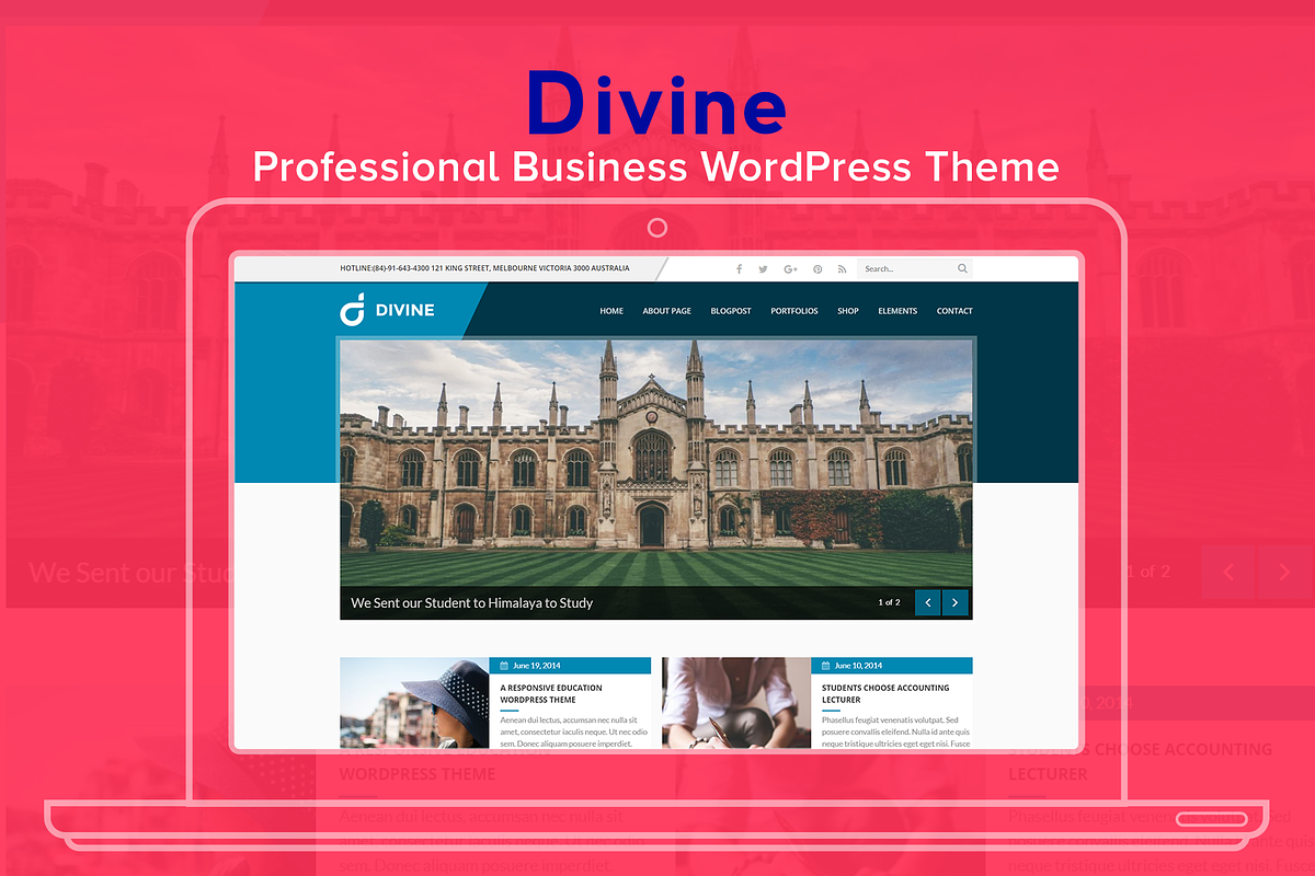 Divine Business WordPress Theme, a WordPress Template by kopasoft (Photo 1 of 3)