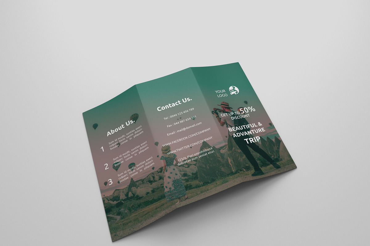 Travel Tri-fold Brochures, a Brochure Template by UNIK Agency (Photo 7 of 13)