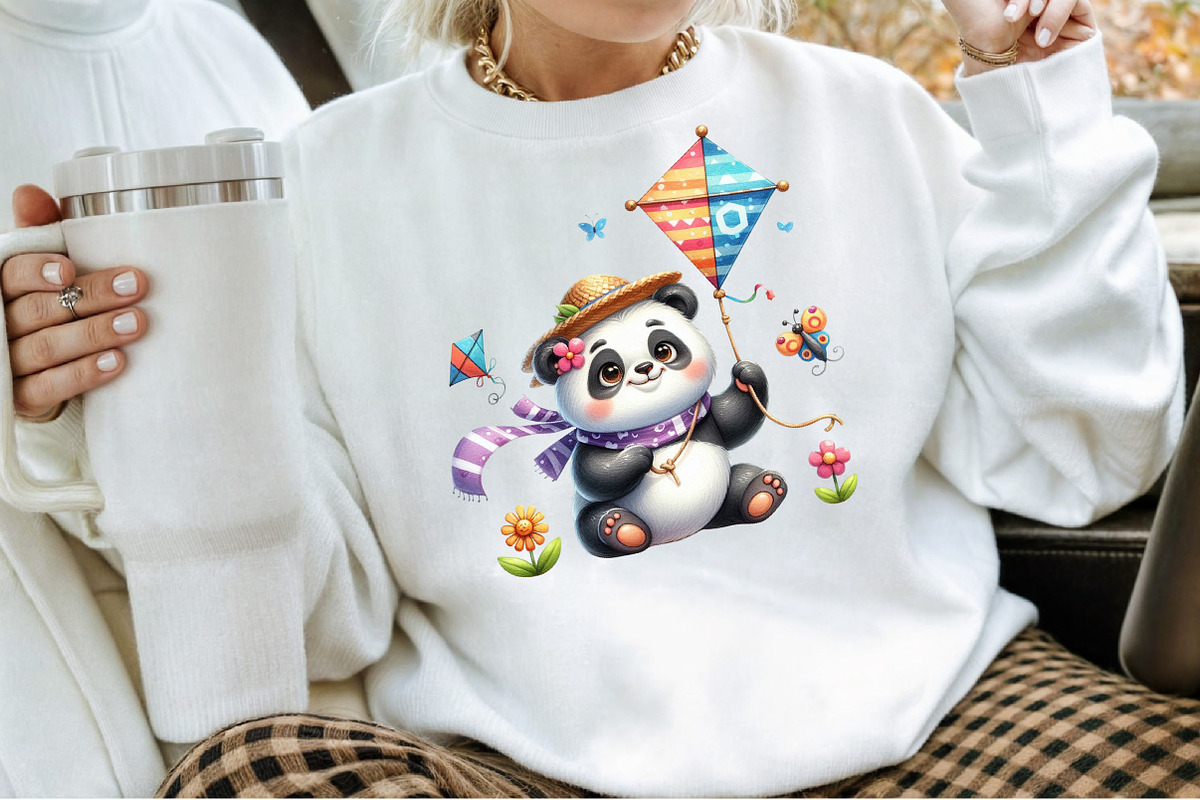 Cute Summer Panda Clipart, an Illustration by Sublimation Artist (Photo 4 of 6)