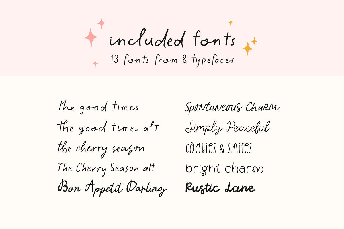 Handwritten Font Bundle - Charming, a Handwritten Font by Kaya Fonts (Photo 2 of 20)