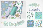 Hand drawn Succulents Clipart, an Illustration by Artemisia_Art (Thumbnail 3 of 6)