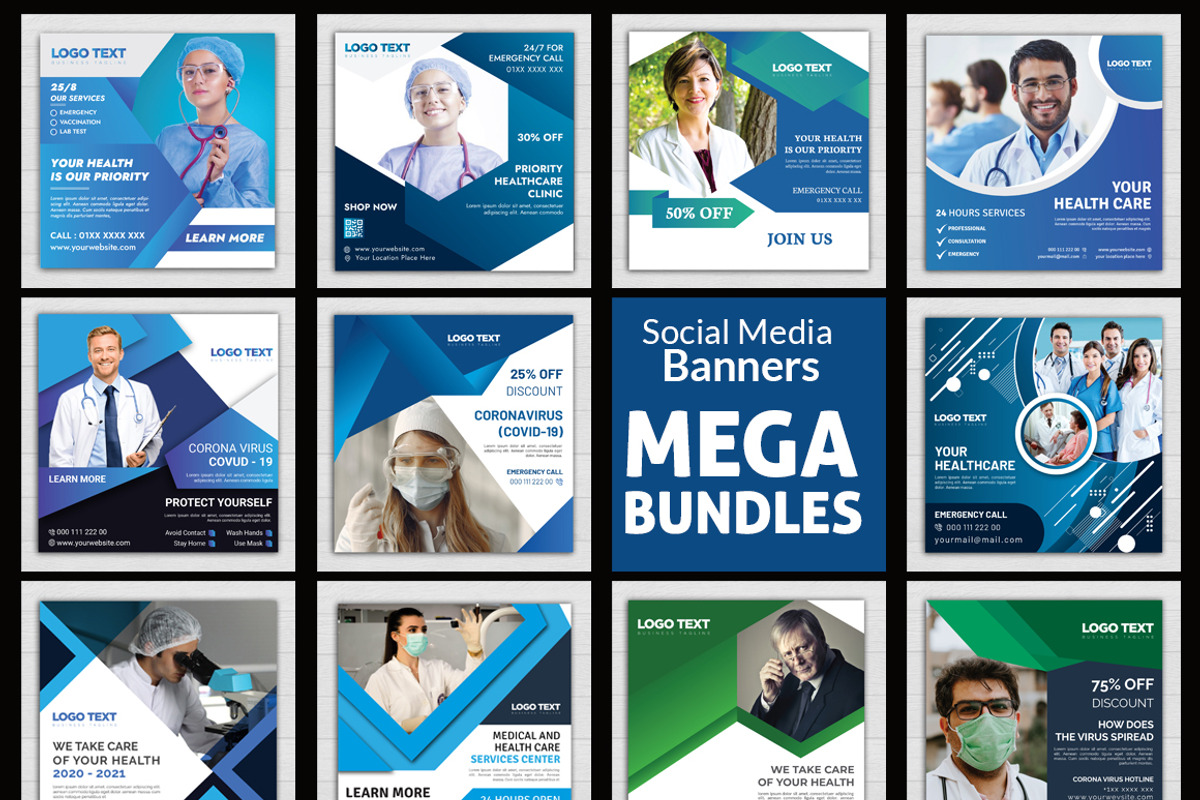 Social Media Banners Bundle, a Social Media Template by MRI STUDIO (Photo 1 of 13)