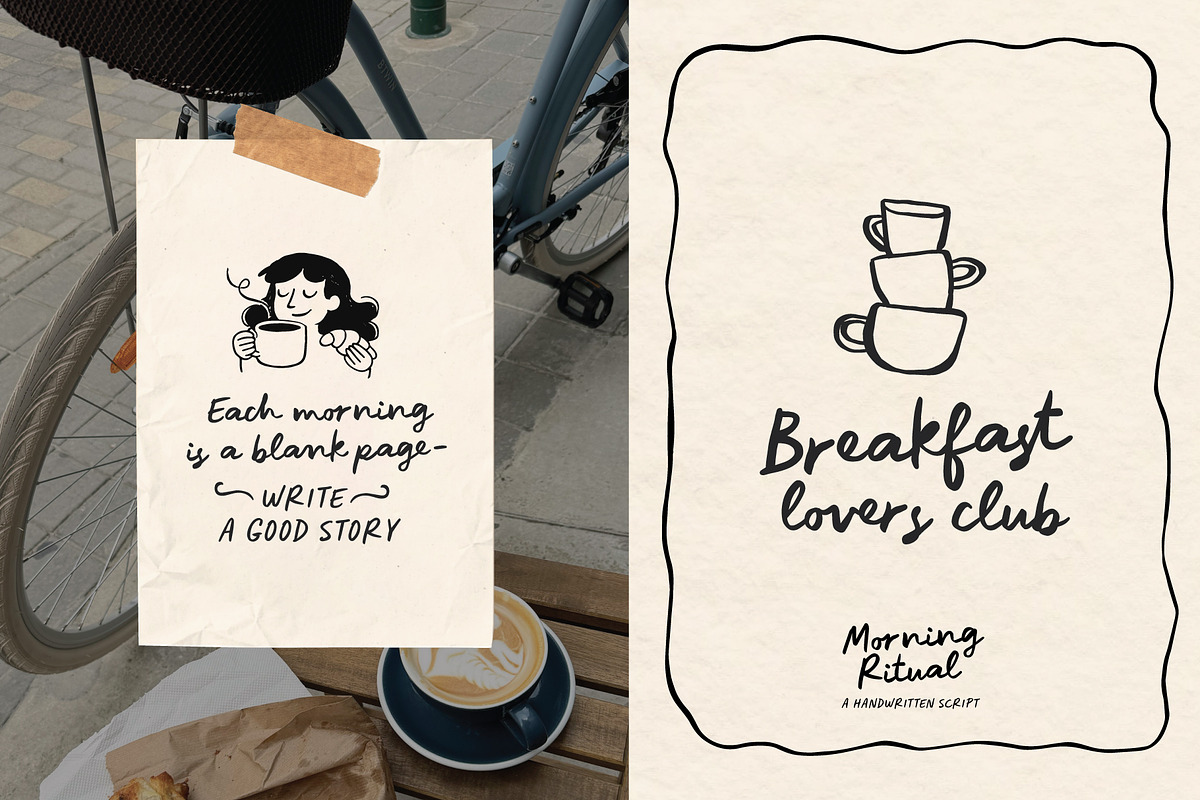 Morning Ritual | Script font, a Script Font by AngelinaKovel (Photo 2 of 12)