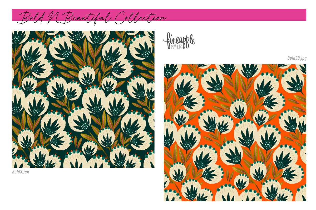 Boho Floral Seamless Patterns, a Pattern Graphic by FINEAPPLE (Photo 4 of 10)