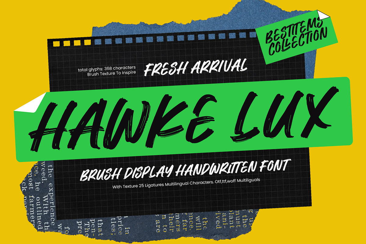 Hawke Lux Brush Display Handwritten, a Script Font by Letterena Studios Script (Photo 1 of 10)