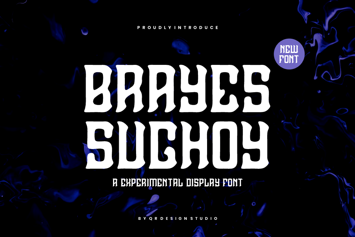 Brayes Sughoy - Experimental Font, a Blackletter Font by QR Design Studio (Photo 1 of 7)