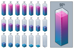 Bar Graph Chart. Infographic Element