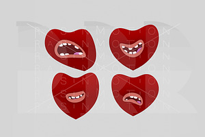 Hearts With Mouth