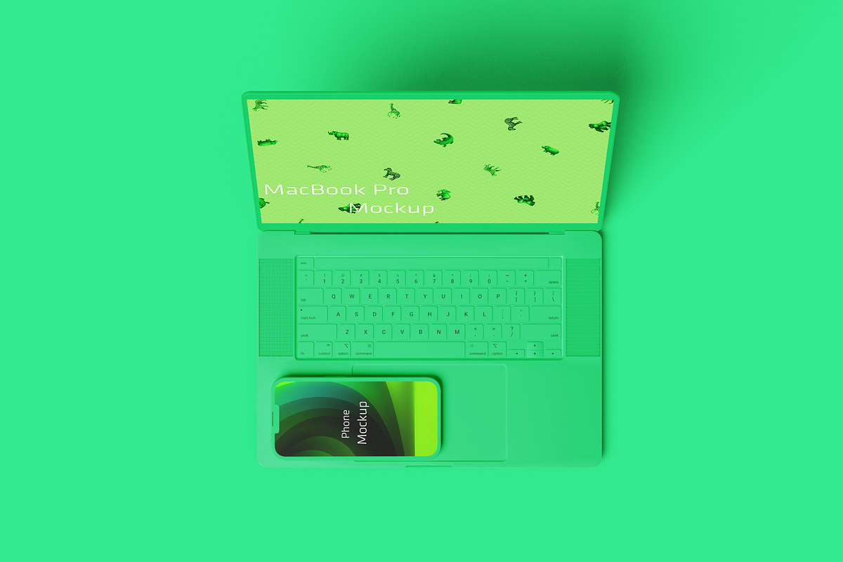 MacBook Pro&iPhone 13 Clay Mockups, a Mac Mockup by 2M GRAPHICS DESIGN (Photo 6 of 9)