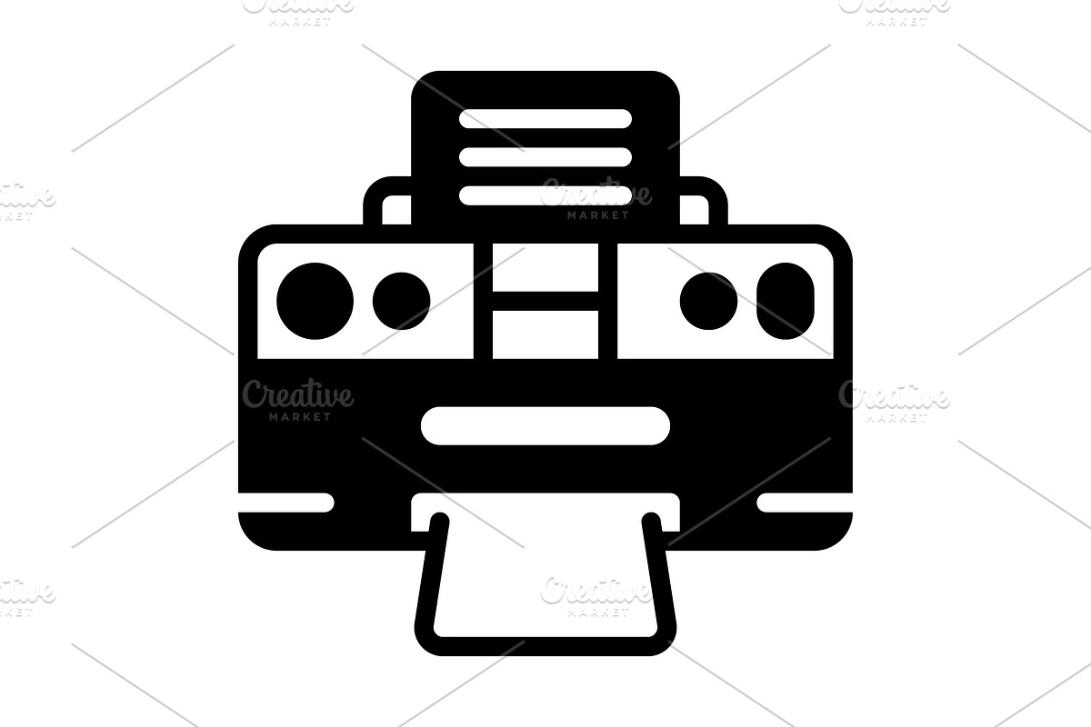 Print printer solid icon, a Solid Icon by Creative priyanka