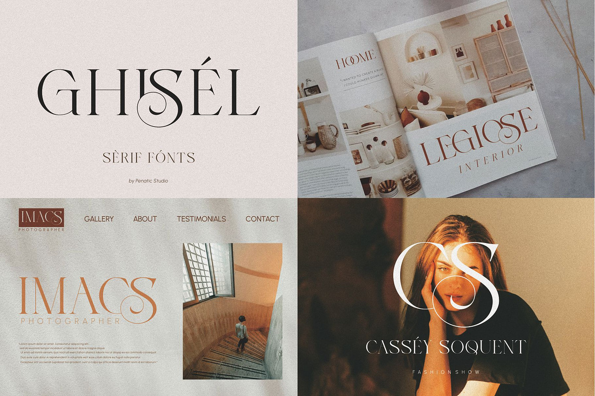 MODERN LIGATURES FONTS BUNDLES, a Serif Font by Penatic Studio (Photo 2 of 13)