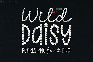 Pearl Script Font Duo PNG Alphabet