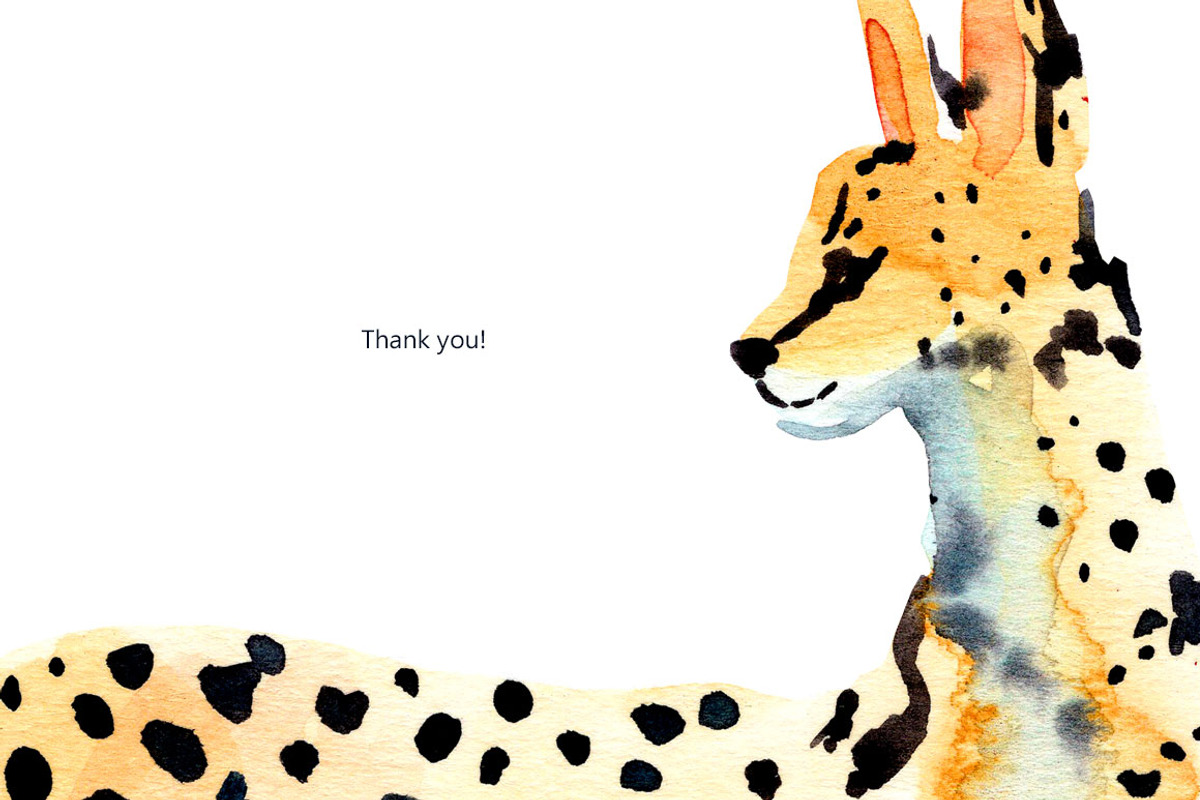 Watercolor WILD cats, an Animal Illustration by Anastasia (Photo 13 of 13)