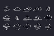 Vector set of weather icons, a Solid Icon by Design by Irihaha (Thumbnail 3 of 3)
