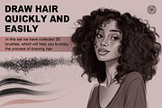 Hair Brushes Procreate, a Brush Add-On by Easy Procreate (Thumbnail 3 of 10)