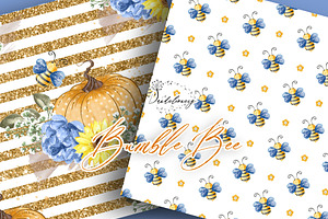 Bumble Bee Digital Paper Pack