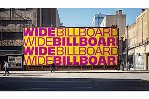 Wide Urban Billboard Layered PSD