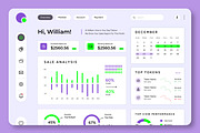 Sale Analysis Dashboard Layout, an UI Kit Template by CreativeShaper (Thumbnail 2 of 2)