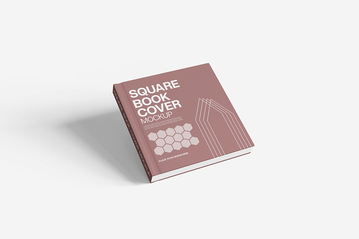 Square Book Cover Mockup, a Product Mockup by MrLetters