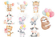 Watercolor Party Animal Clipart, an Illustration by Designworld (Thumbnail 4 of 5)