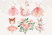 Pink Ballerina Swan Lake Clipart, a Decorative Illustration by ClipArtCharm (Thumbnail 5 of 5)