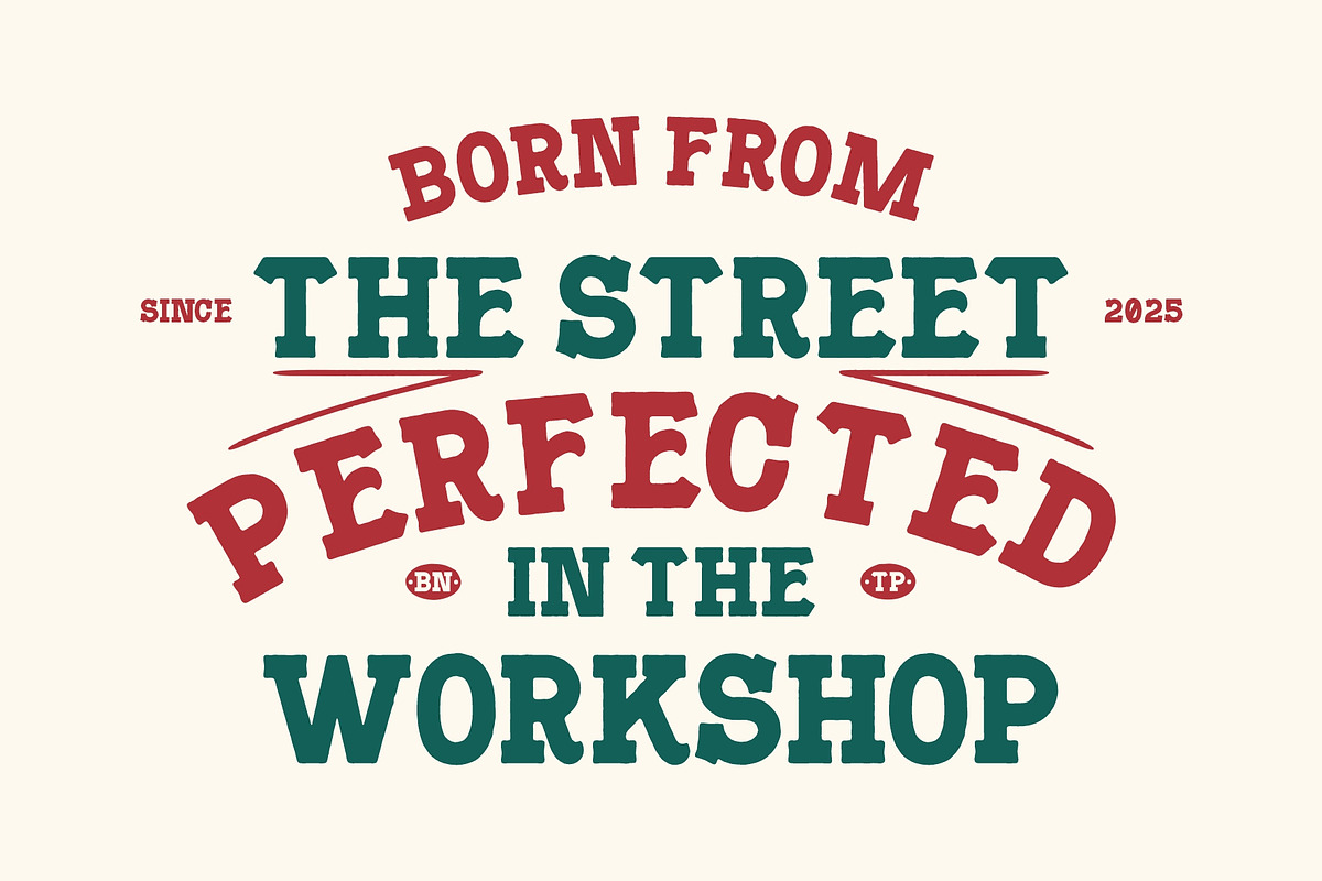 Gonlane - Vintage Slab Display, a Slab Serif Font by Bentype Studio (Photo 2 of 6)