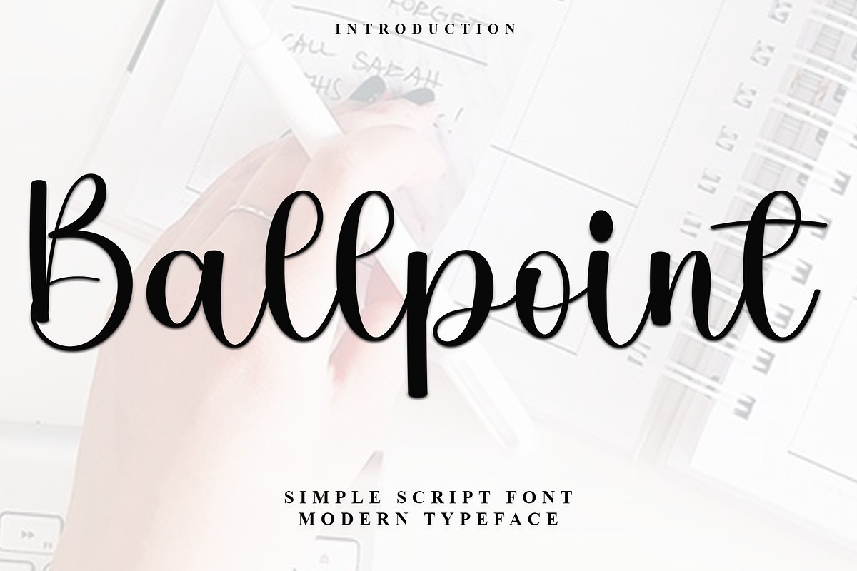 Ballpoint, a Handwritten Font by FreshTypeINK (Photo 1 of 6)