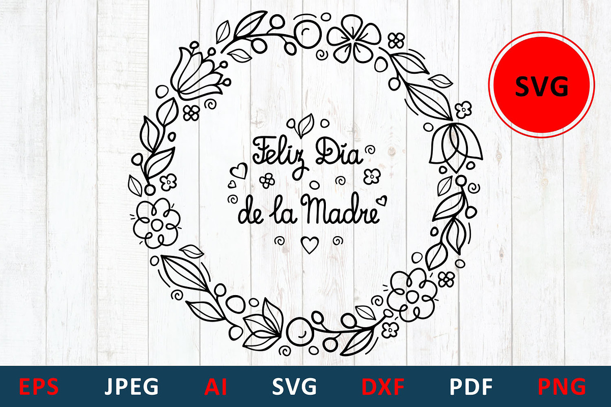 svg Mother's day card in Spain, an Object Graphic by Zoya Miller (Photo 1 of 10)