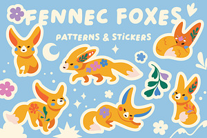 Fennec Foxes – Patterns & Stickers