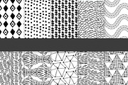 Seamless Pattern Hand Drawn B&W, a Pattern Graphic by Zebra-Finch (Thumbnail 1 of 2)