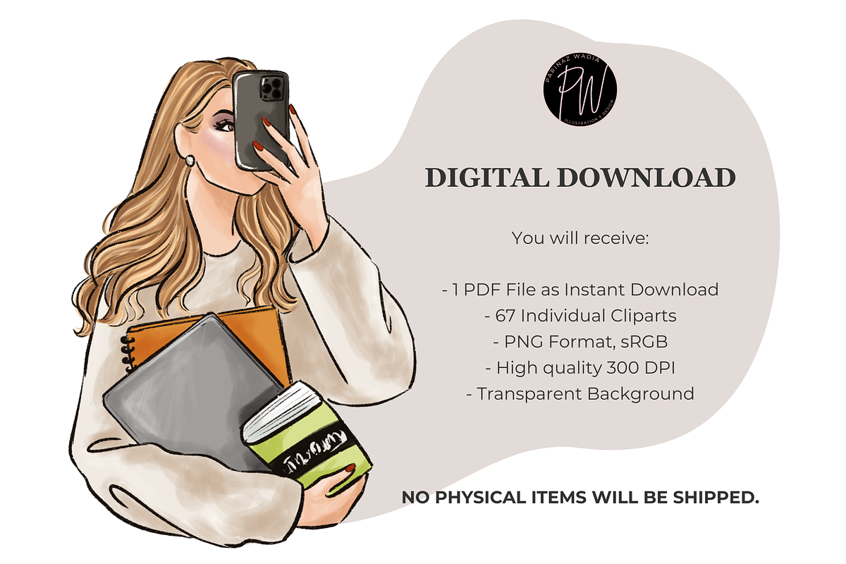 Girls with Books, a Person Illustration by Parinaz Wadia Design (Photo 11 of 11)