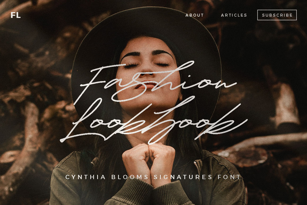 Cynthia Blooms - Ligature Font, a Script Font by Dirtyline Studio (Photo 9 of 11)