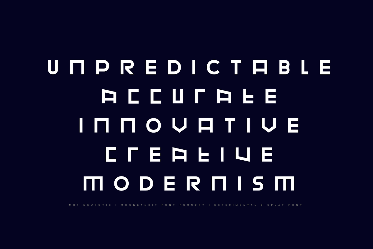 MBF Neurotic - Experimental square, a Sans Serif Font by MoonBandit (Photo 2 of 5)