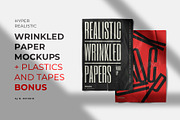 Wrinkled Papers and Plastics Mockups, a Poster Template by Mocku (Thumbnail 2 of 13)