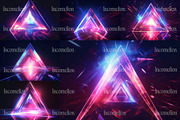 24 Illuminated Triangle Wallpapers, a Wallpaper Graphic by Incomelion (Thumbnail 4 of 6)