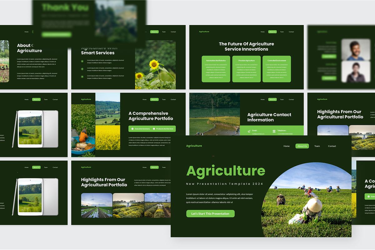Organic Agriculture Farm Powerpoint, a Presentation Template by SquidPixey (Photo 3 of 6)