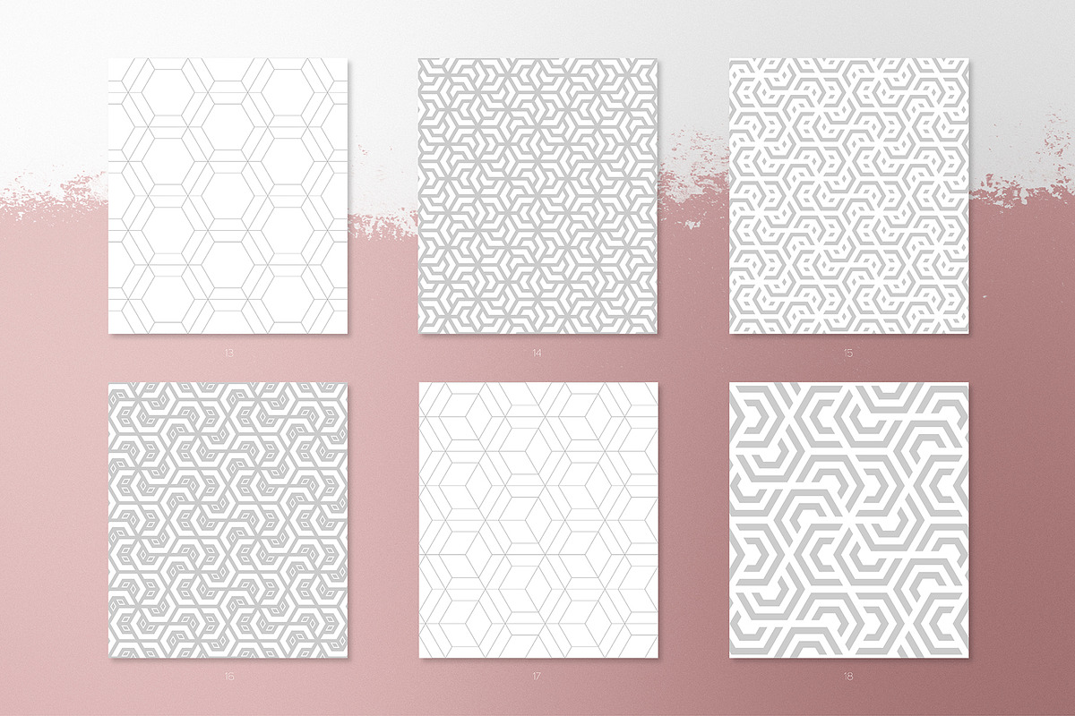 Basic Geometric Seamless Patterns, a Pattern Graphic by Curly_Pat (Photo 5 of 11)