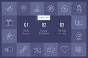 Social Line Icons V2, an Outline Icon by Jumbo Icons (Thumbnail 2 of 5)