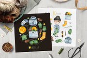 Cute Alphabet Professions. Part 1, an Object Graphic by Kate_Rina (Thumbnail 17 of 21)