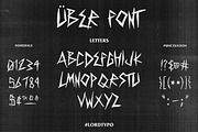 ÜBER — Punk Rock Display Font, a Sans Serif Font by Mikey Weeks (Thumbnail 6 of 7)
