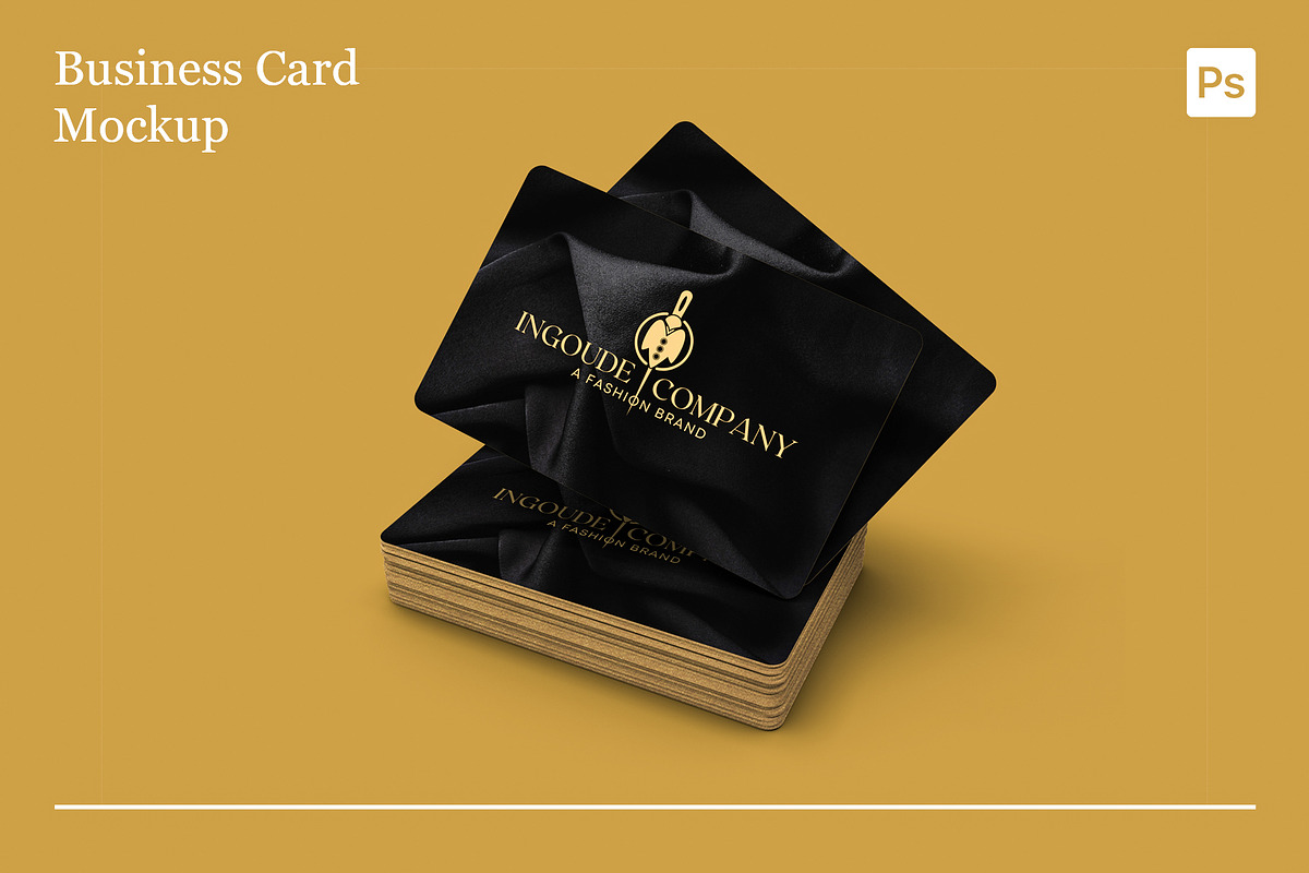 Black Business Card Mockup, an Advertising Mockup by Xtrahive (Photo 2 of 2)
