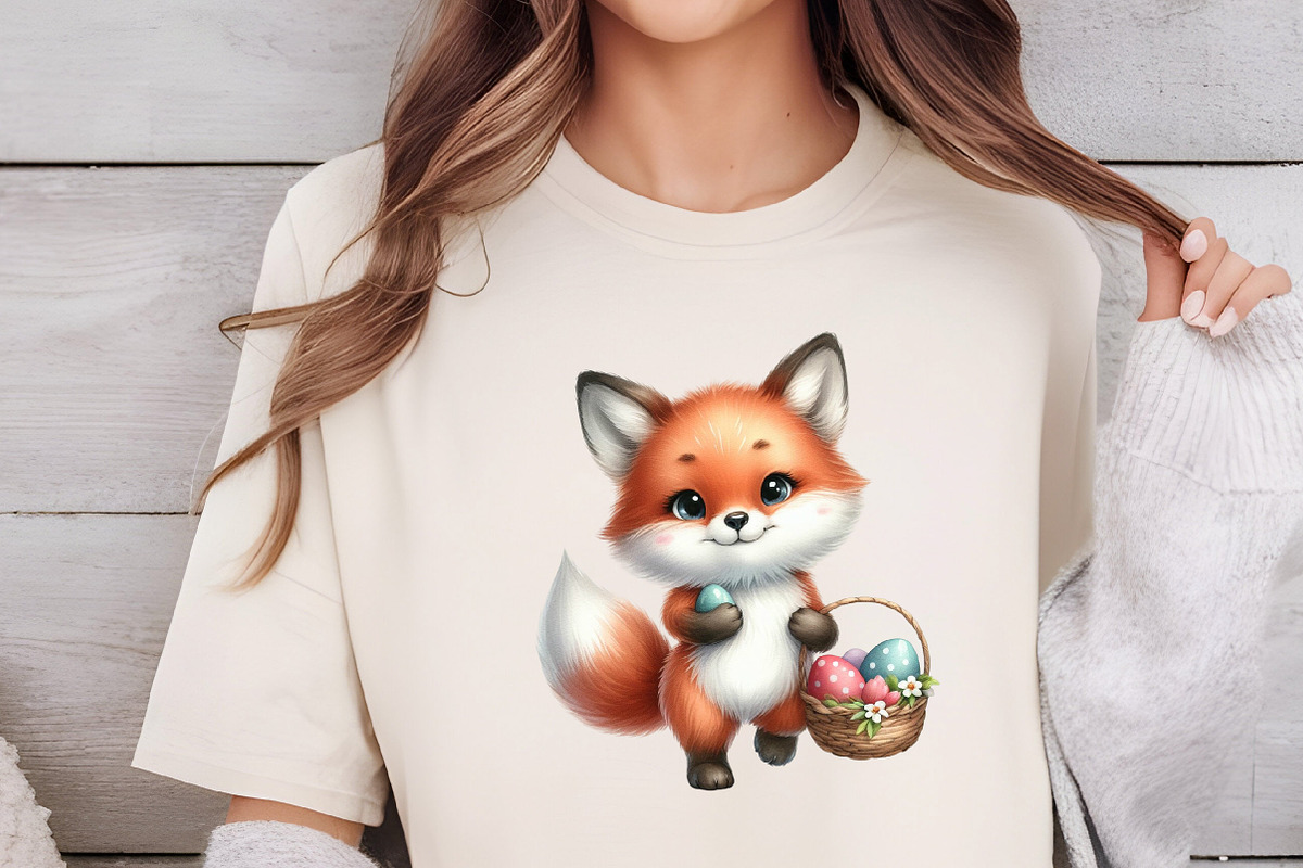 Cute Easter fox Clipart, an Illustration by DreamCafeArt (Photo 5 of 5)
