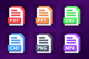 File Format 3D Icon Pack