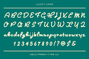 Lucky Cafe: A Retro Script Font, a Script Font by DeliFreshTypeCo. (Thumbnail 2 of 6)