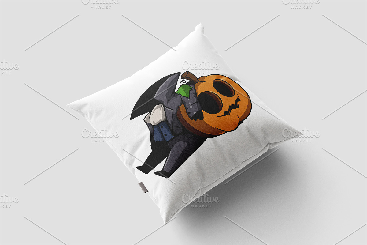 Halloween Pumpkin Man Chibi Anime, an Illustration by vectstudio (Photo 2 of 3)