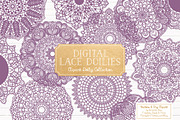 Amethyst Round Lace Doilies, an Illustration by Amanda Ilkov (Thumbnail 1 of 4)