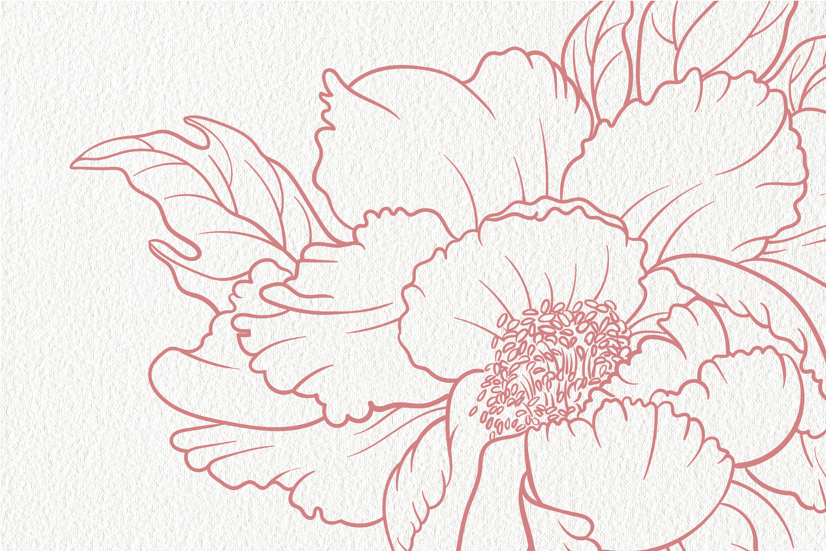 Stamp brushes for Procreate peonies, a Brush Add-On by ViktoriArt (Photo 4 of 7)