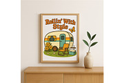 Rollin’ With Style Camper Wall Art, a Background Graphic by LaseredNinja (Thumbnail 2 of 7)