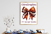 Watercolor Football Bow Clipart, a Graphic by CitraGraphics (Thumbnail 3 of 6)